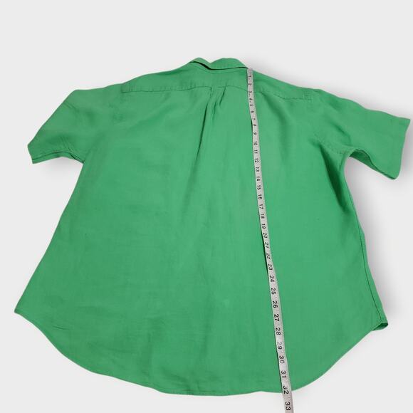 Ralph Lauren Mens Linen SS Button Down Shirt Classic Fit Bright Green Sz XL Pony - Picture 11 of 11